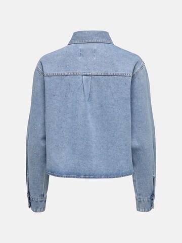 ONLY Shirt 'ONLY ONLMAGGIEMAY L/S RHINEST DNM SHIRT CAMICIA JEANS' in Blue