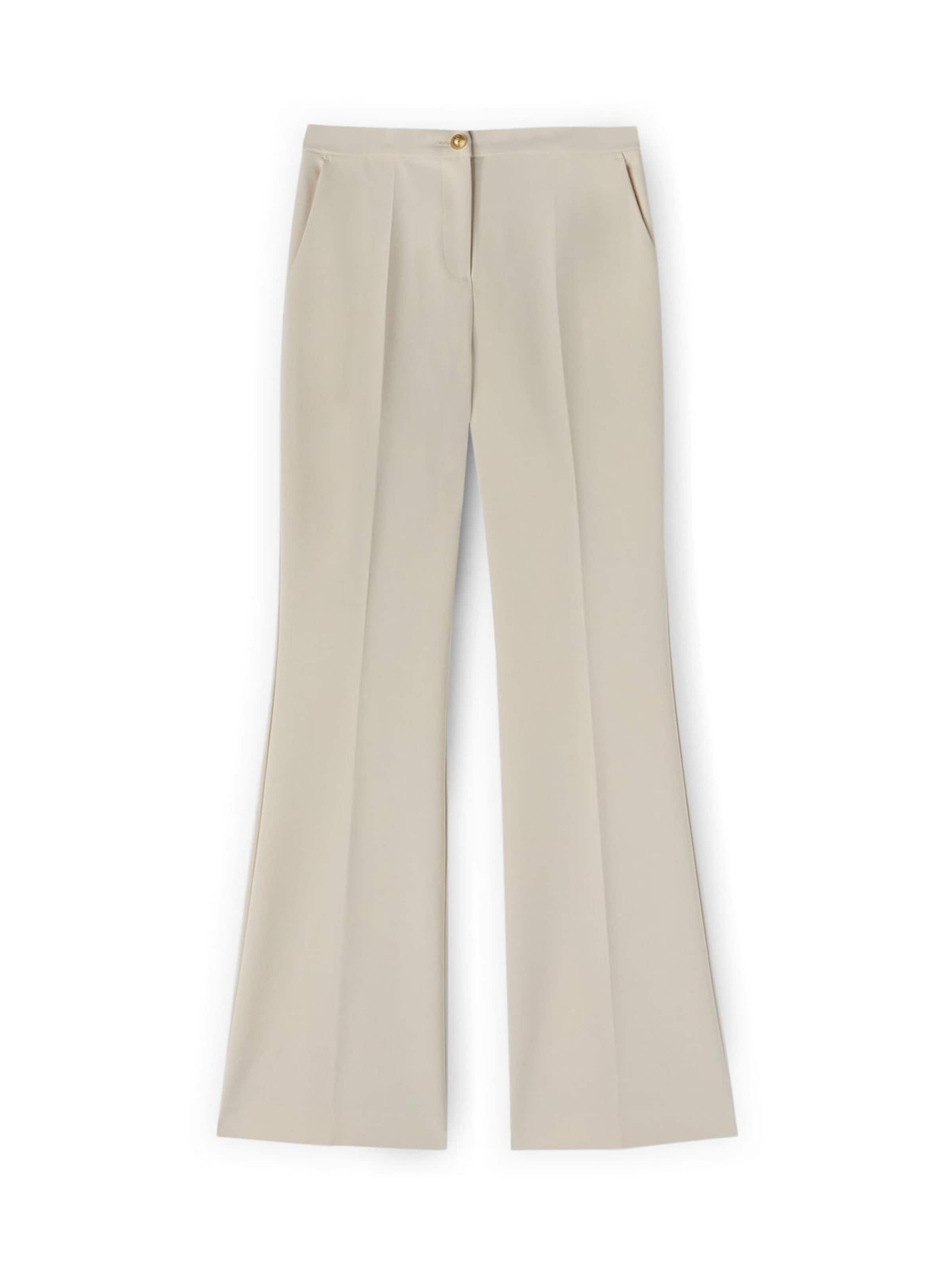 MOTIVI Flared Broek in Wit: voorkant