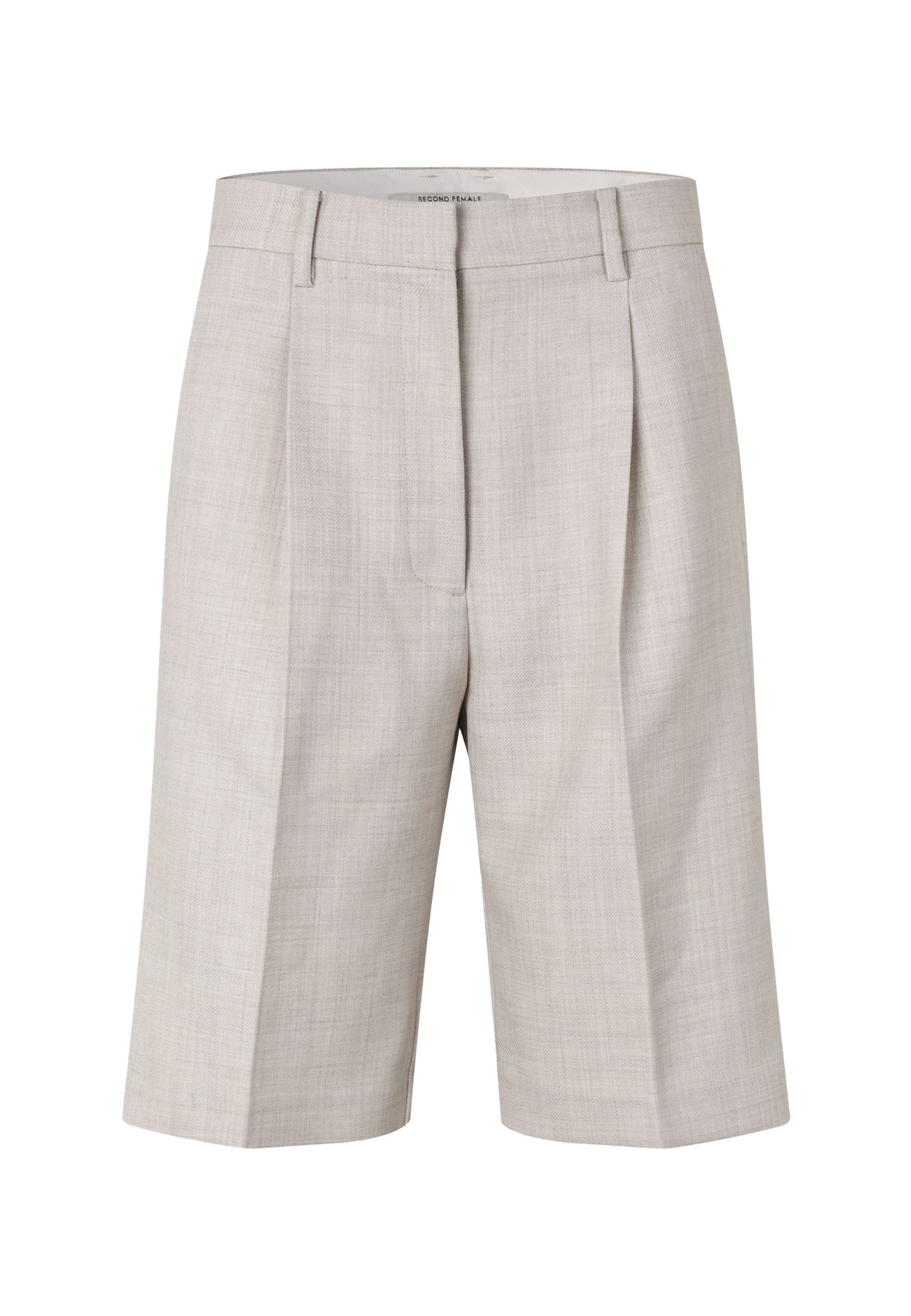 SECOND FEMALE Bandplooibroek in de kleur Sand, Productweergave