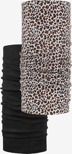 chillouts Loop scarf in Light beige / Dark brown / Black, Item view