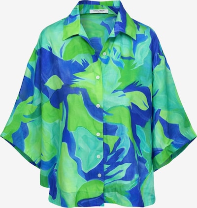 Haris Cotton Bluse 'Haris Cotton' in S-M in blau / grün, Produktansicht