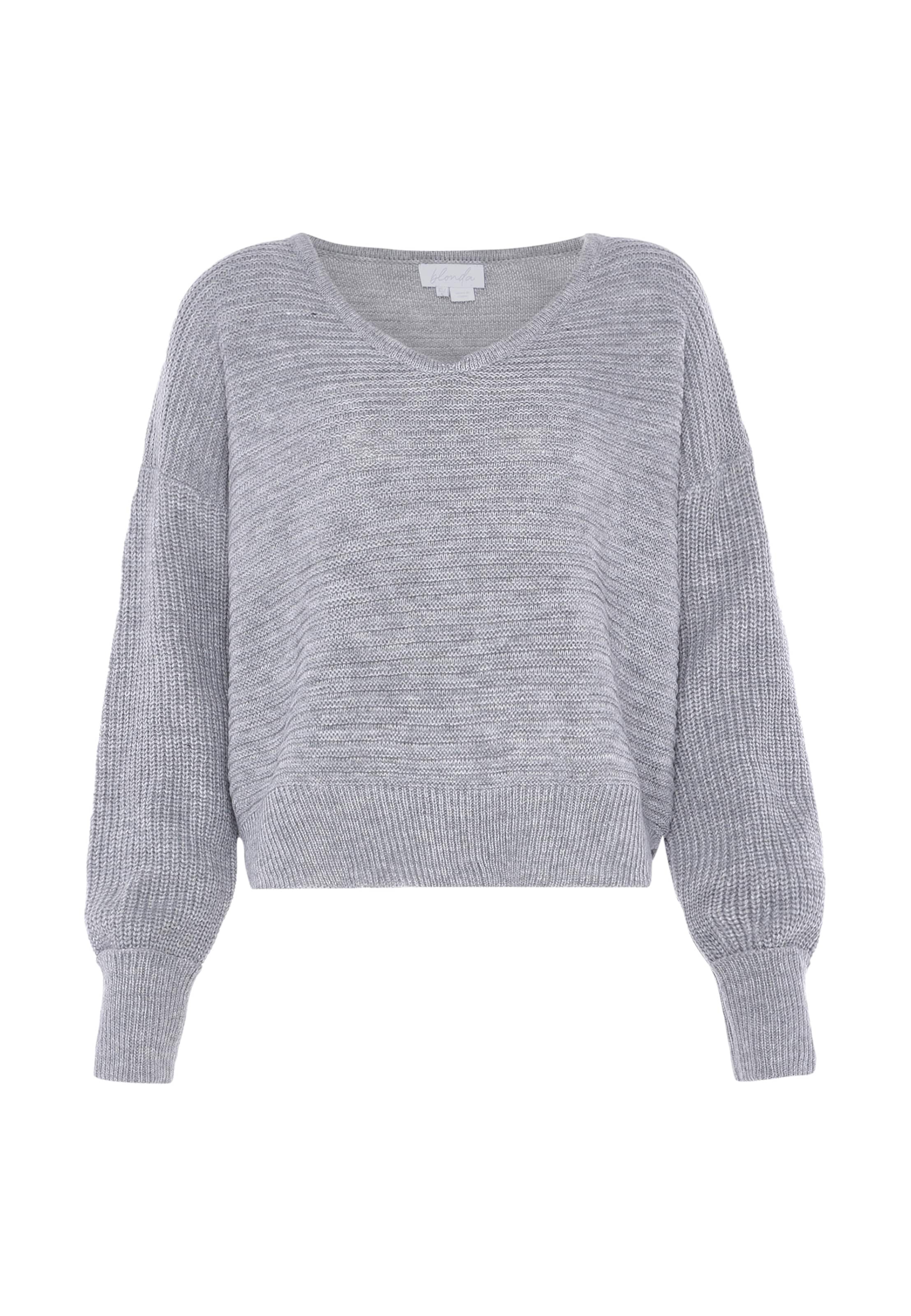 BLONDA Pulover | siva barva: sprednja stran