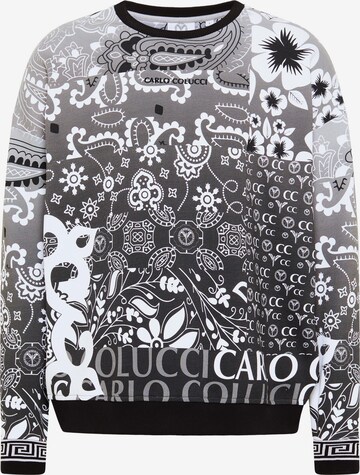 Carlo Colucci Sweatshirt 'De Chirico' in Zwart: voorkant