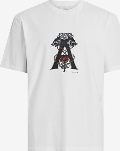 AllSaints T-Shirt 'WULFANE' en vert / rouge carmin / noir / blanc, Vue avec produit