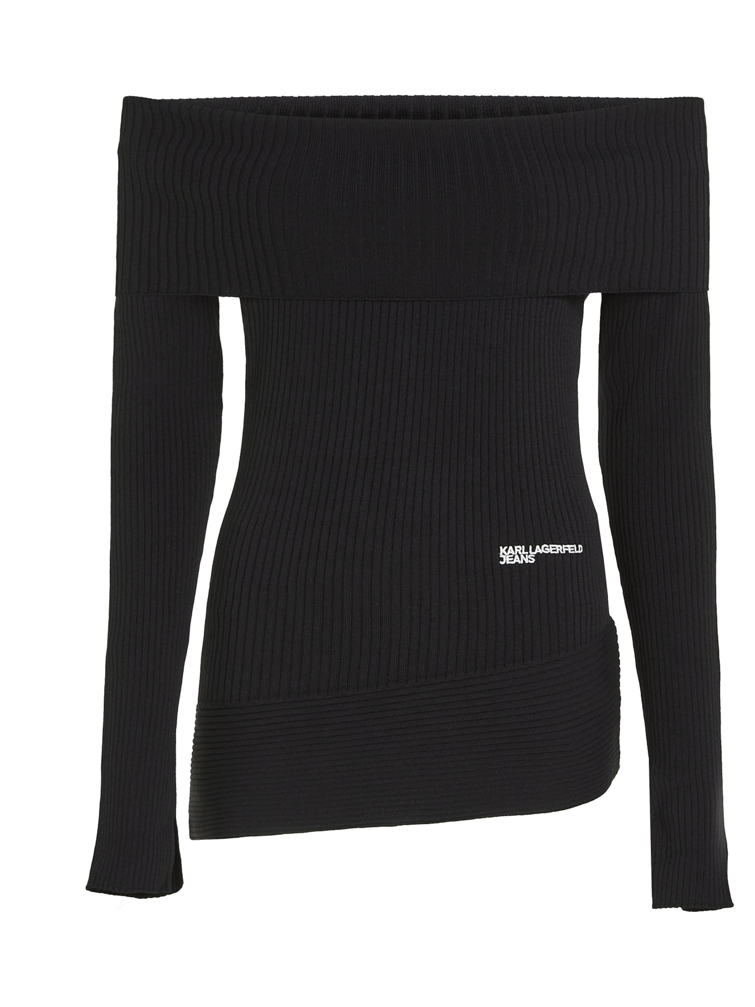 KARL LAGERFELD JEANS T-shirt i svart: framsida