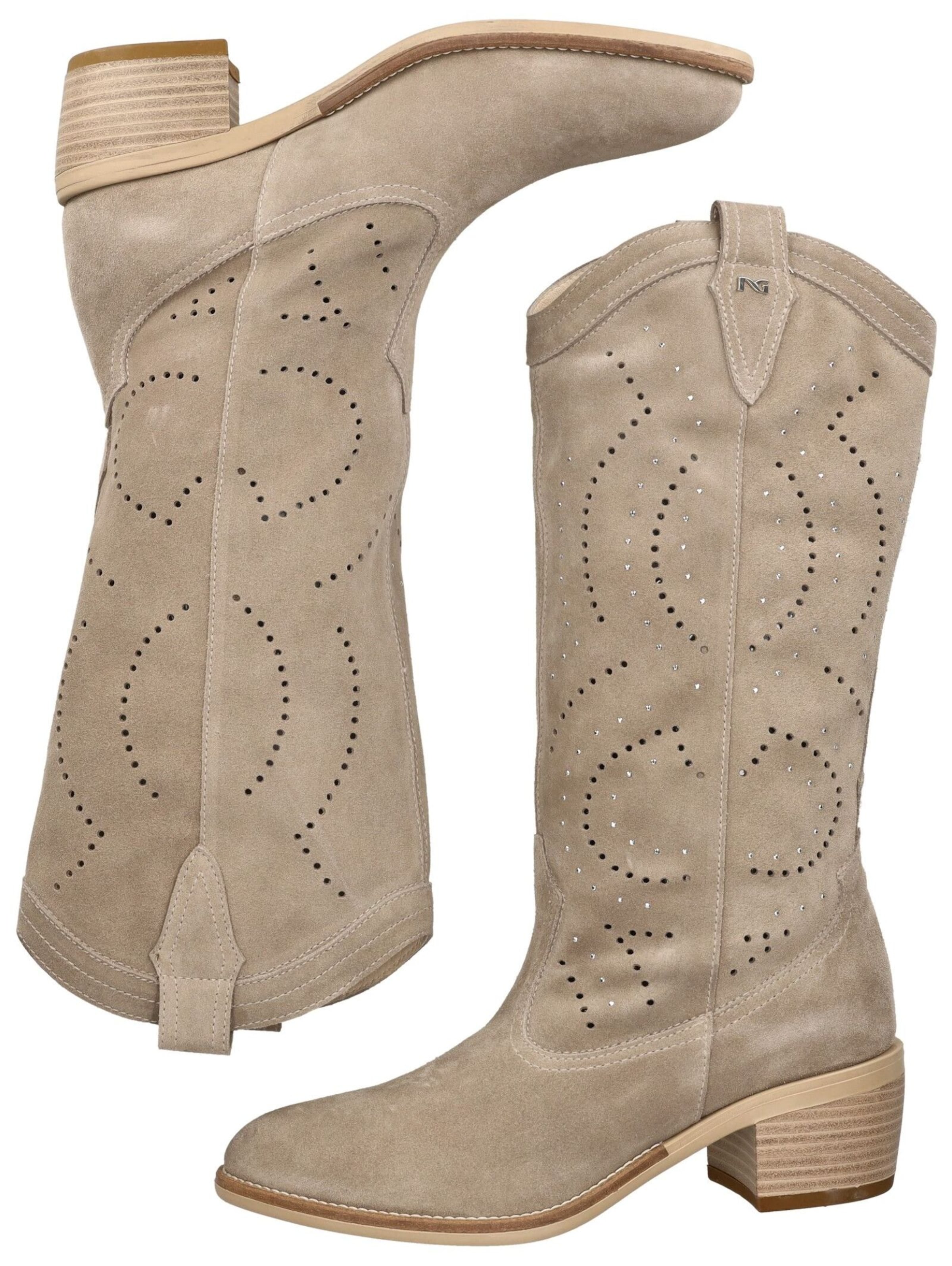 Stivale da cowboy di Nero Giardini in beige