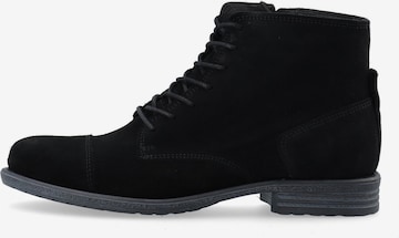 Bianco Lace-Up Boots in Black: front