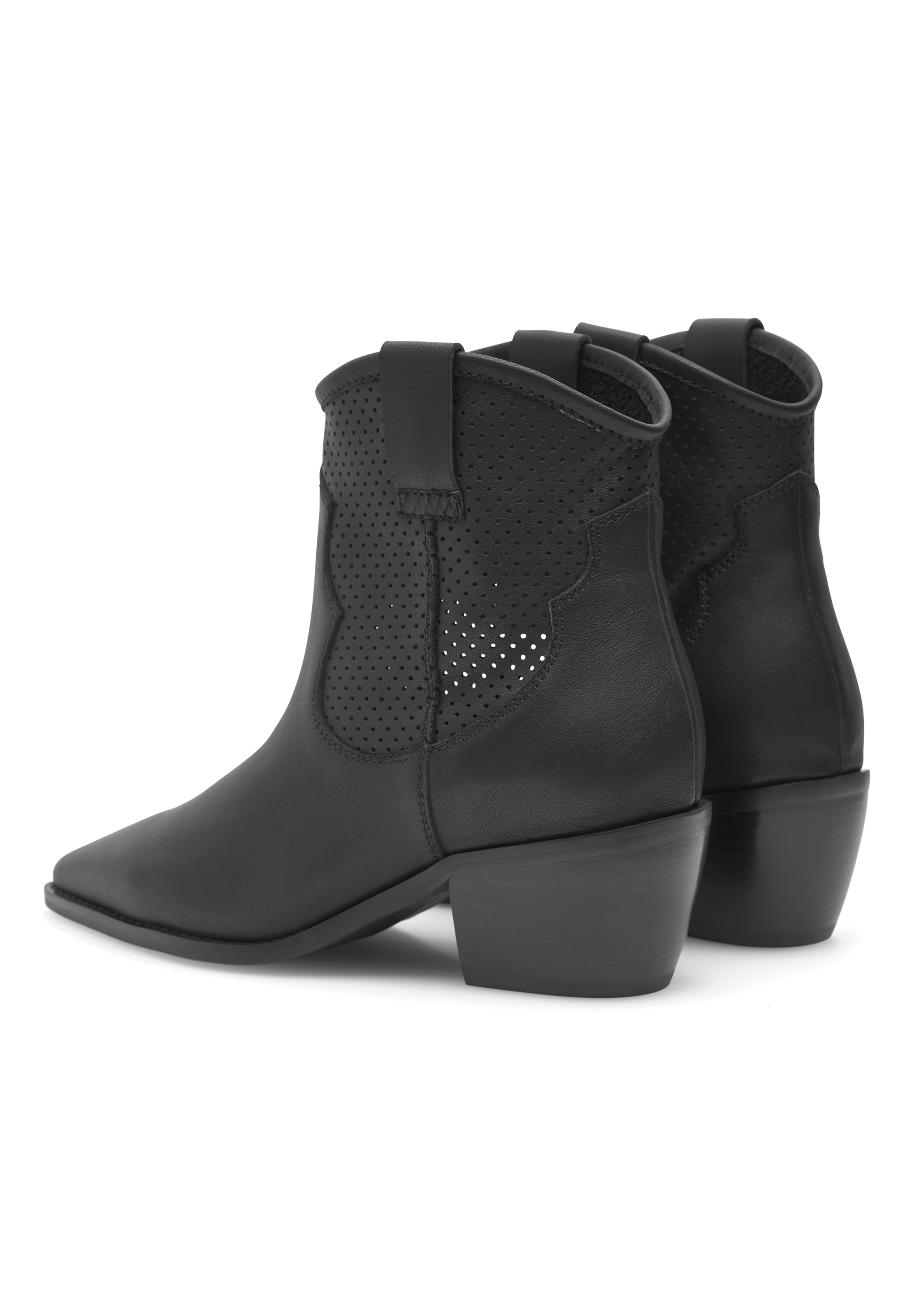 WODEN Enkellaarsje 'Dea' in Zwart