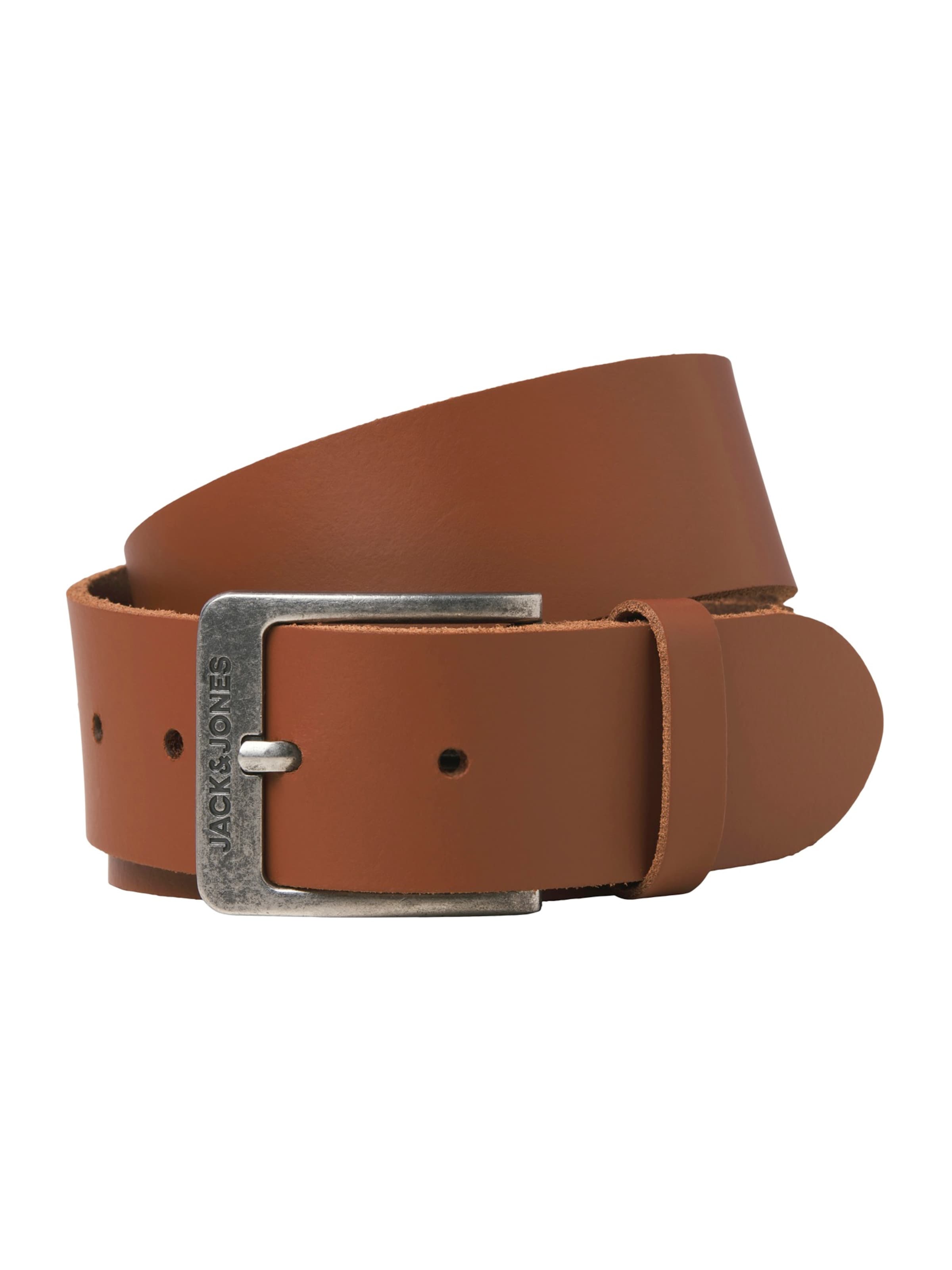 Ceinture 'JACBRAGA' JACK & JONES en marron : devant