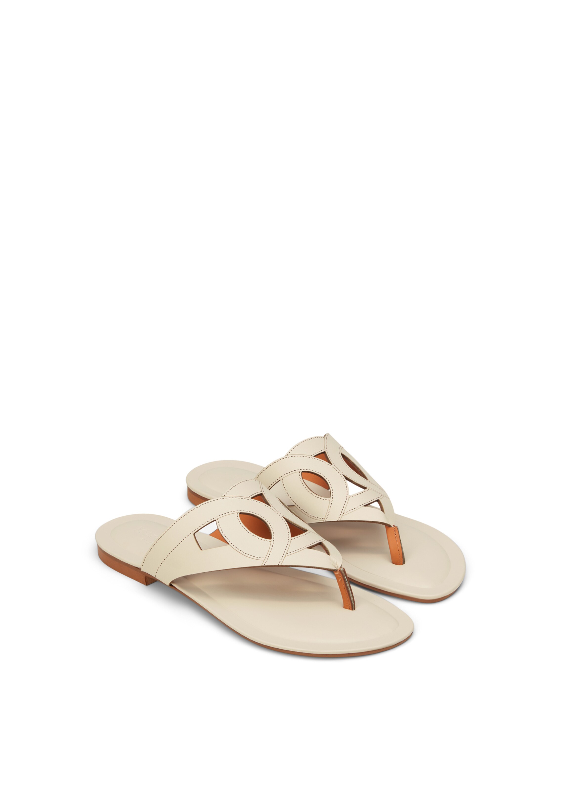 Marc O'Polo T-bar sandals ' aus edlem Kalbleder ' in Beige