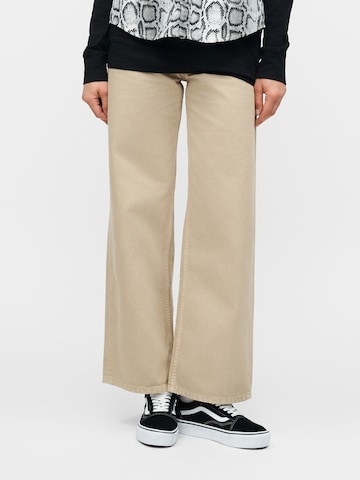 Carhartt WIP Szeroka nogawka Jeansy 'Jane' w kolorze beżowy: przód