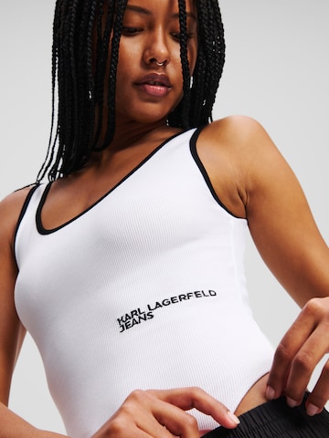 KARL LAGERFELD JEANS Tričkové body – bílá