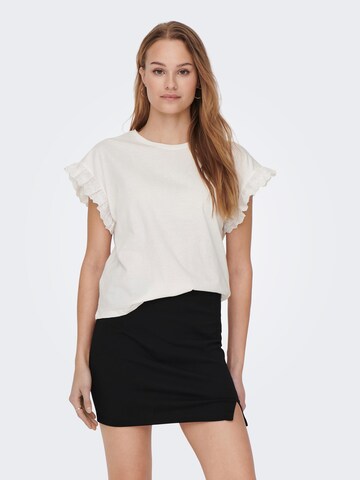 T-shirt 'Iris' ONLY en blanc : devant