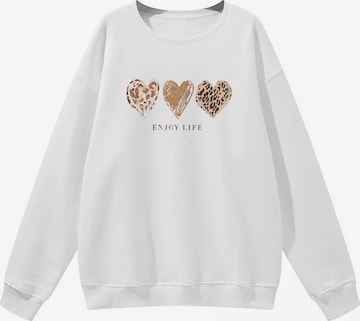 GORHEY Sweatshirt in Wit: voorkant