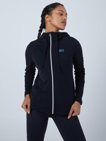SPORTKIND Sportjas 'Hooded Jogging Jacket' in Zwart: voorkant