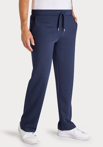 JOHN DEVIN Regular Trousers in Blue: front