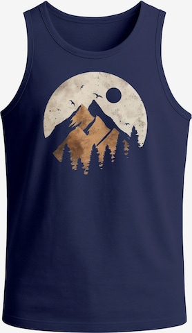 Neverless Shirt 'Mountain Scape' in Blau: Vorderseite