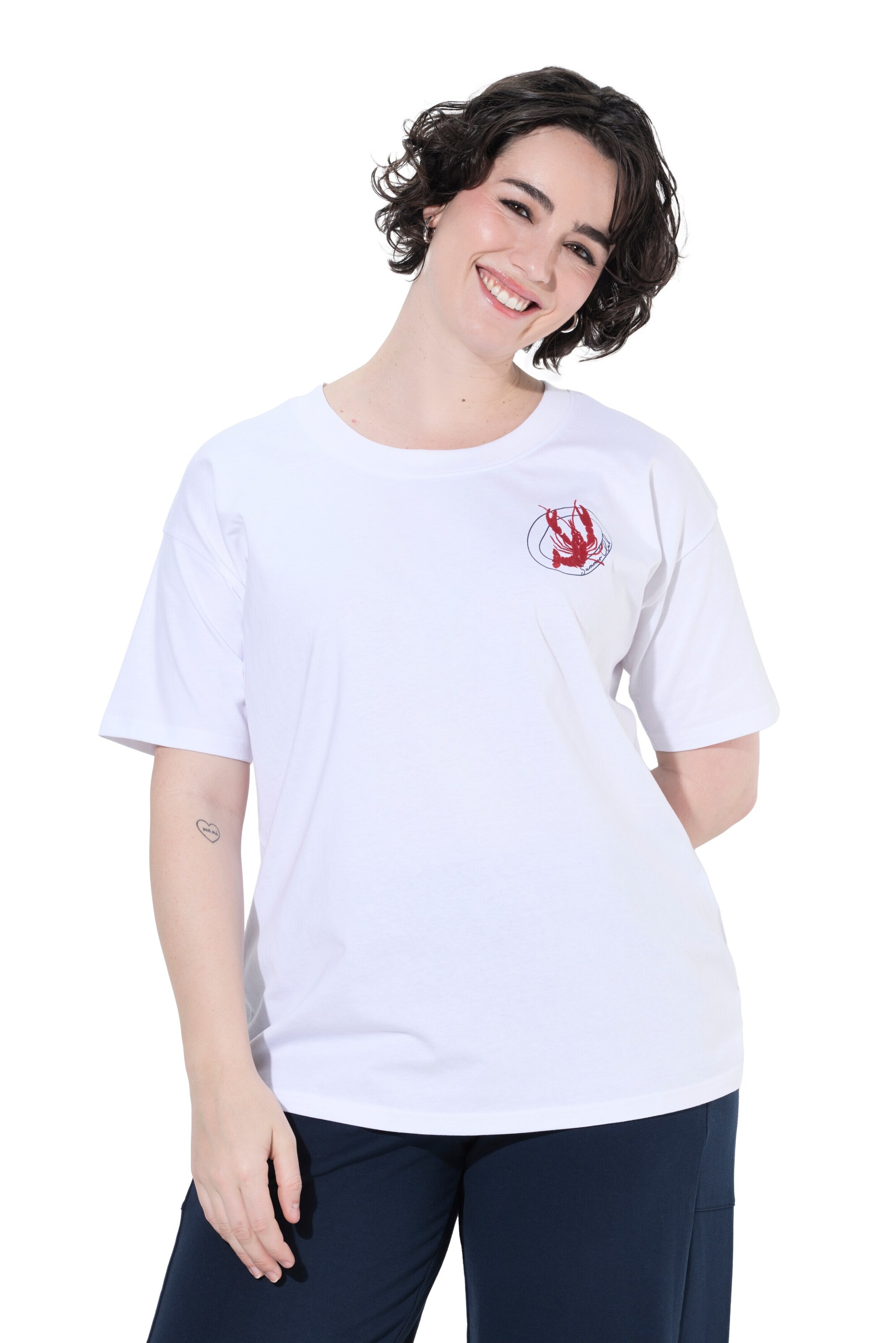 Ulla Popken Shirt in Wit: voorkant