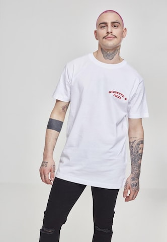 T-Shirt 'Giuseppe's Pizzeria' Mister Tee en blanc : devant