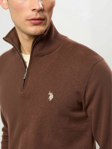 U.S. POLO ASSN. Pullover ' UMBrison ' in Braun