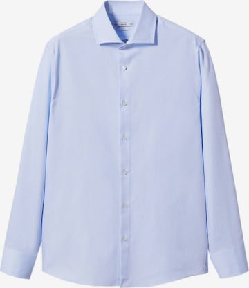 MANGO MAN Regular fit Overhemd 'Italia' in Blauw: voorkant