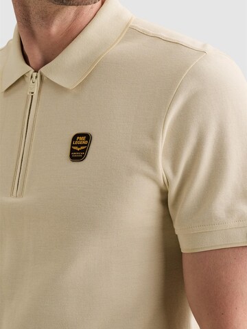 PME Legend Shirt 'Polo shirt in piqué with zipper closure' in Beige