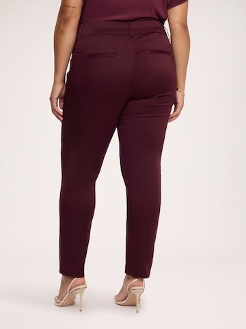 Fiorella Rubino - Slimfit Pantalón en rojo
