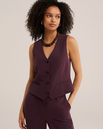 WE Fashion Мъжка елек за костюм в лилав: отпред