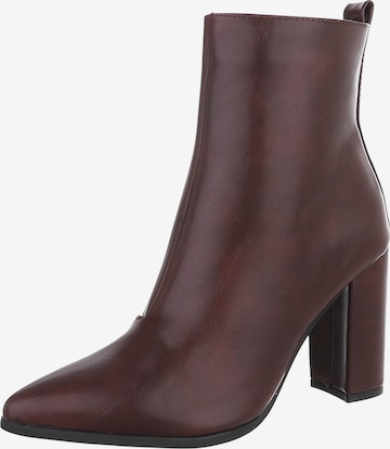 Ital-Design Stiefelette in Rot: Vorderseite