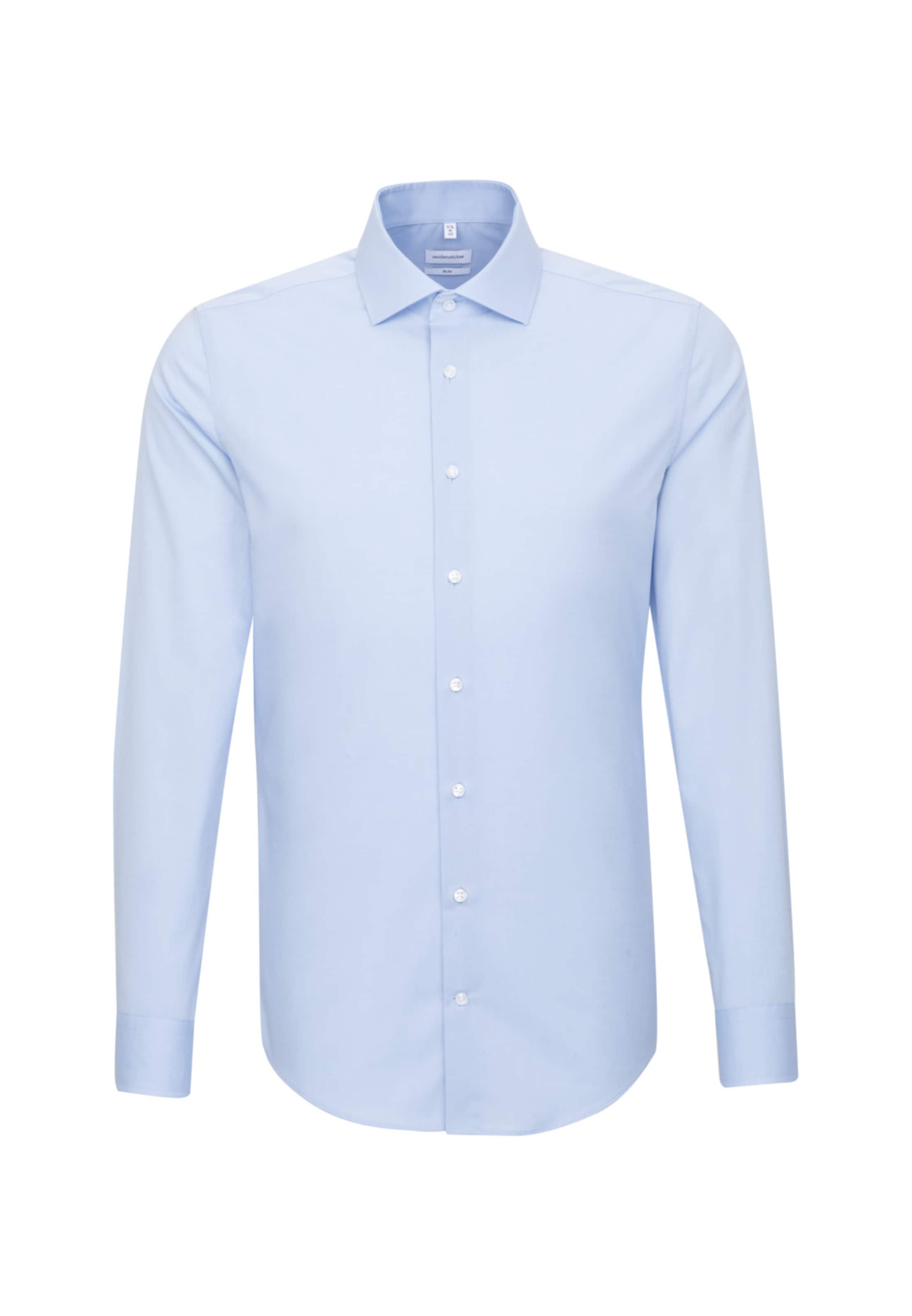 Coupe slim Chemise business ' Slim ' SEIDENSTICKER en bleu : devant