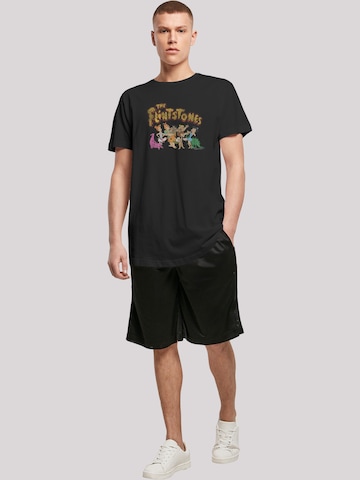 T-Shirt 'Familie Feuerstein The Flintstones Group Distressed' F4NT4STIC en noir