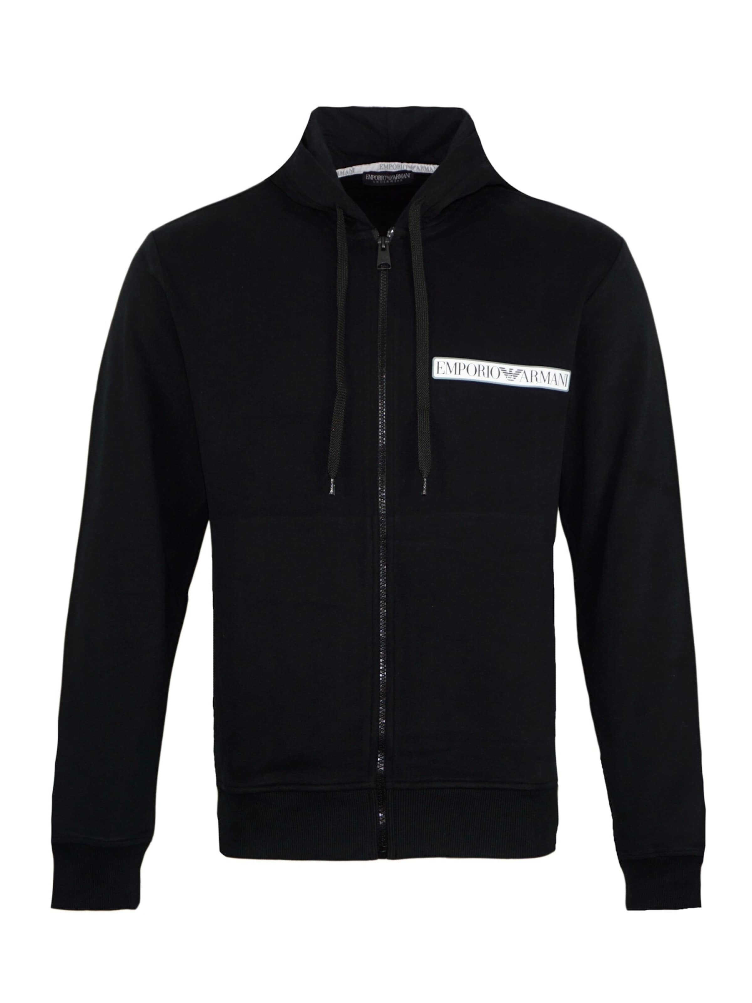 Emporio Armani Sweatvest in Zwart: voorkant