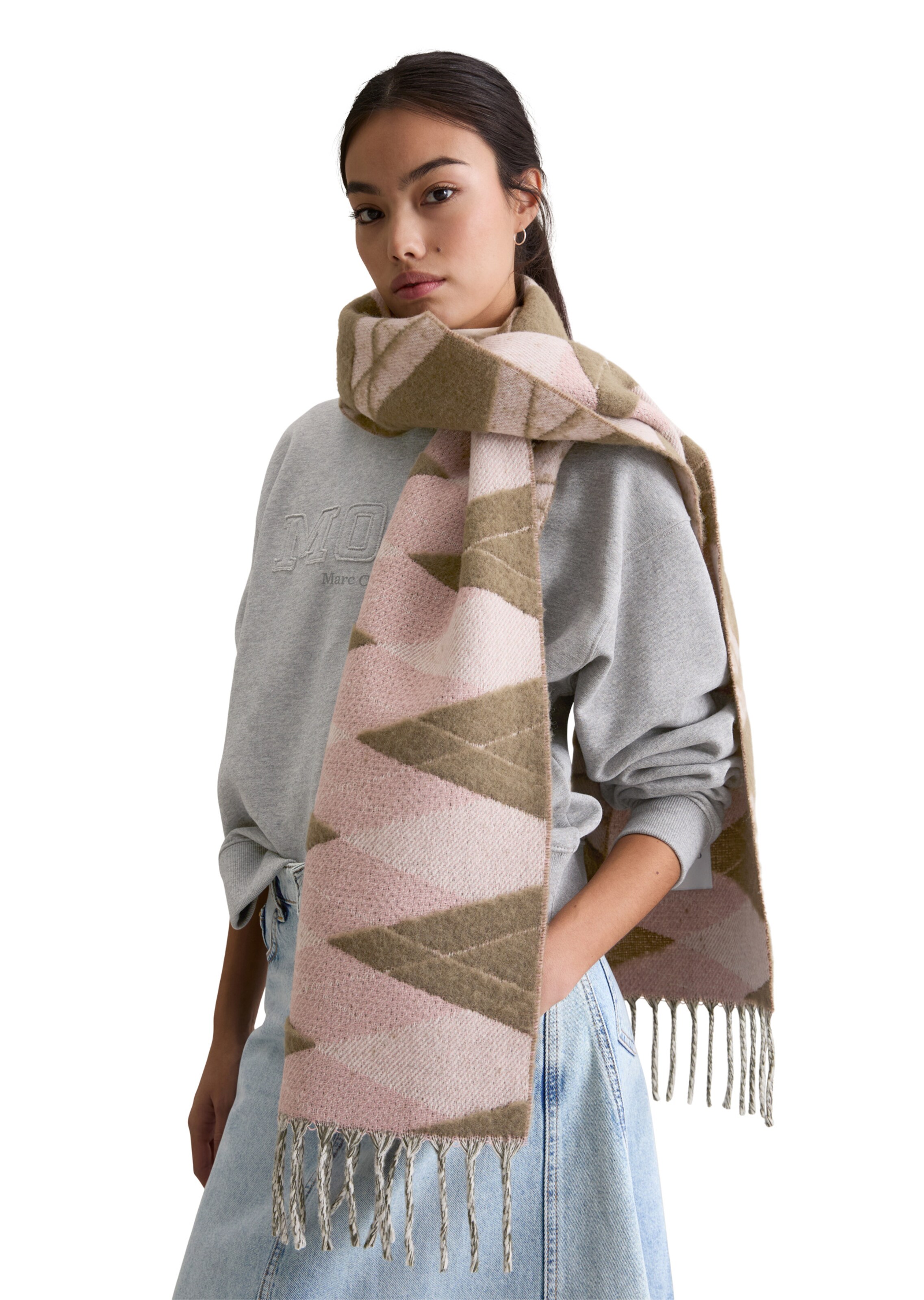 Marc O'Polo DENIM Scarf in Beige: front