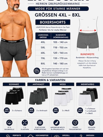 Lavecchia Boxershorts 'FL-1020 Übergrößen'‌‌‌‌‌ in Schwarz