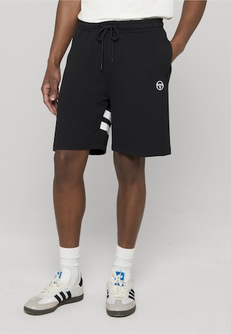 Sergio Tacchini Regular Pants 'Egeo' in Black: front