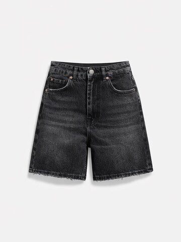 IT'S BASIC Regular Jeans 'MINI DENIM SHORT' in Zwart: voorkant
