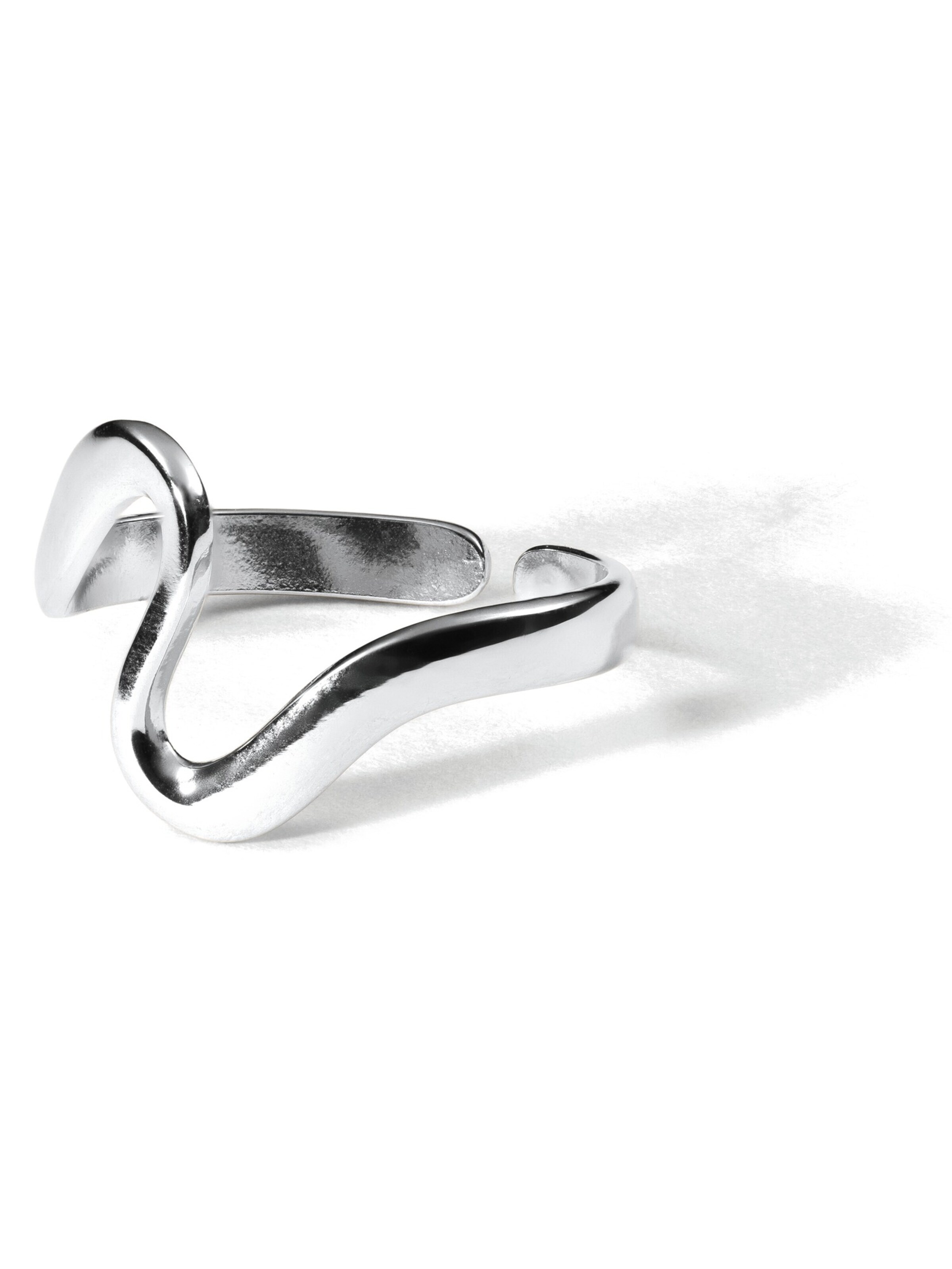 hiBALI Fußschmuck 'Wavy'‌‌‌‌‌‌‌‌ in Silber: Vorderseite
