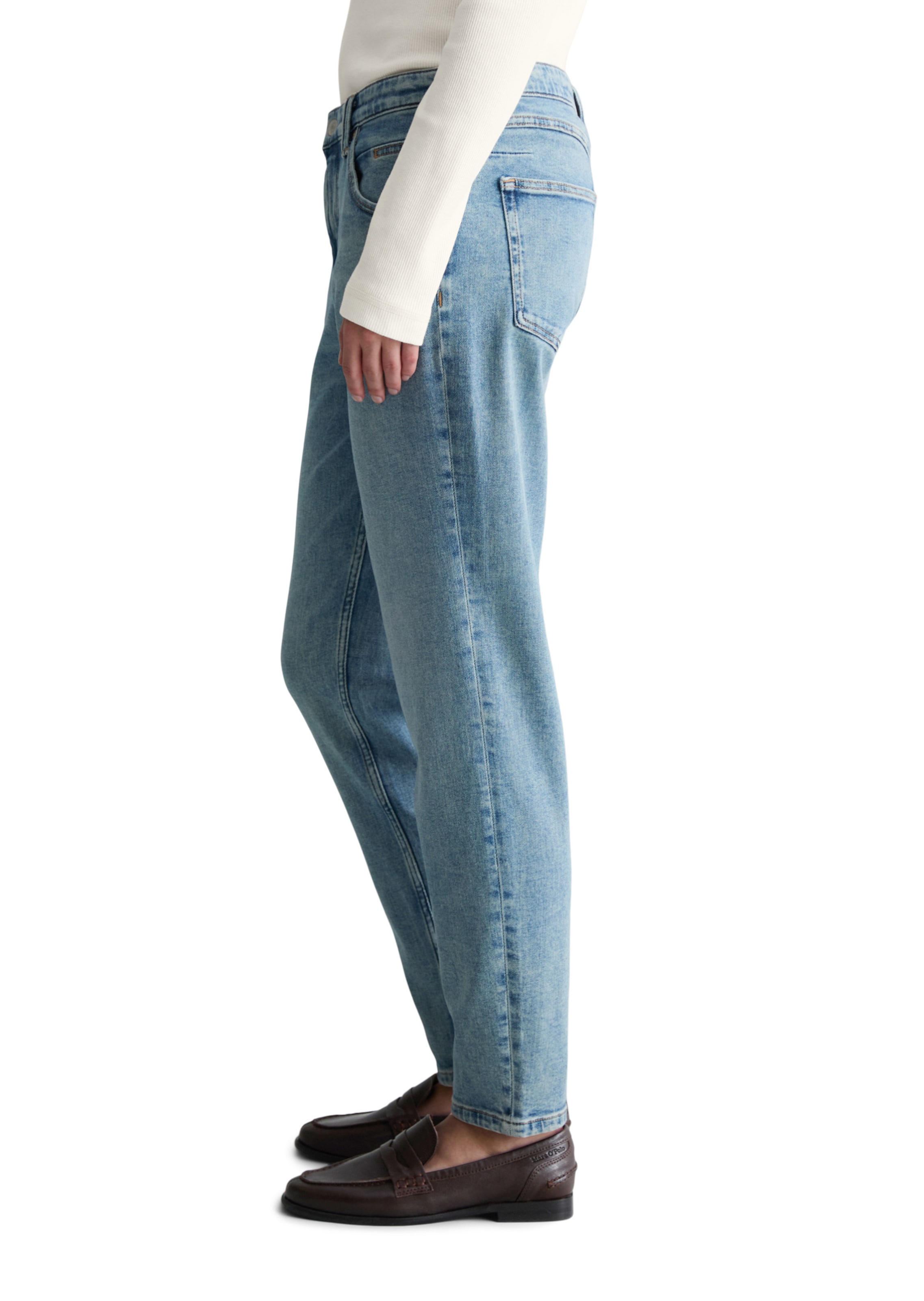 Marc O'Polo DENIM Tapered Jeans 'Freja' in Blau