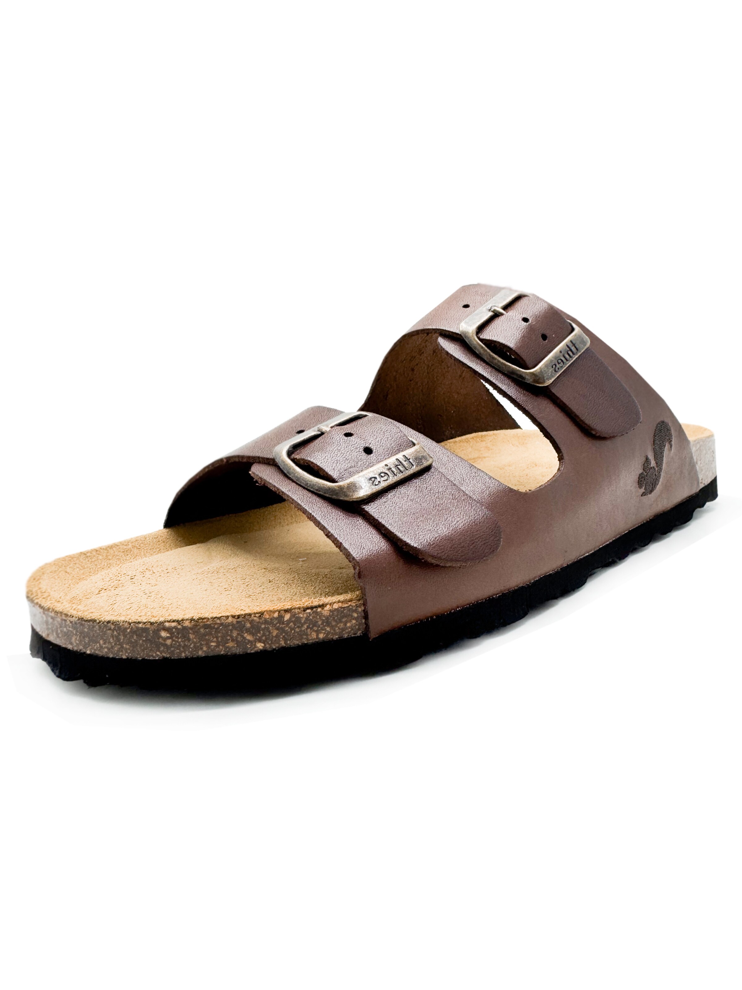 thies Mules 'thies 1856 ® Eco Leather Sandal' in Brown: front