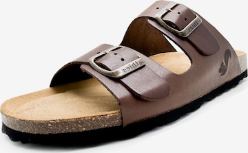 thies Mules 'Eco Leather Sandal' in Brown: front