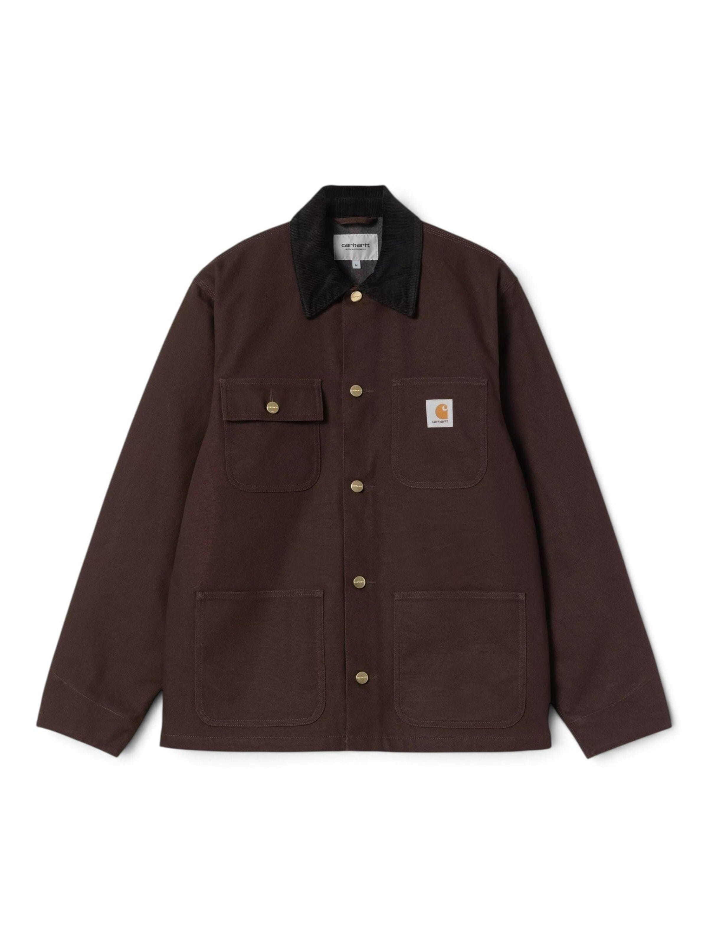 Carhartt WIP Tussenjas 'MICHIGAN COAST TOBACCO BLACK RIGID' in XS in de kleur Bruin, Productweergave