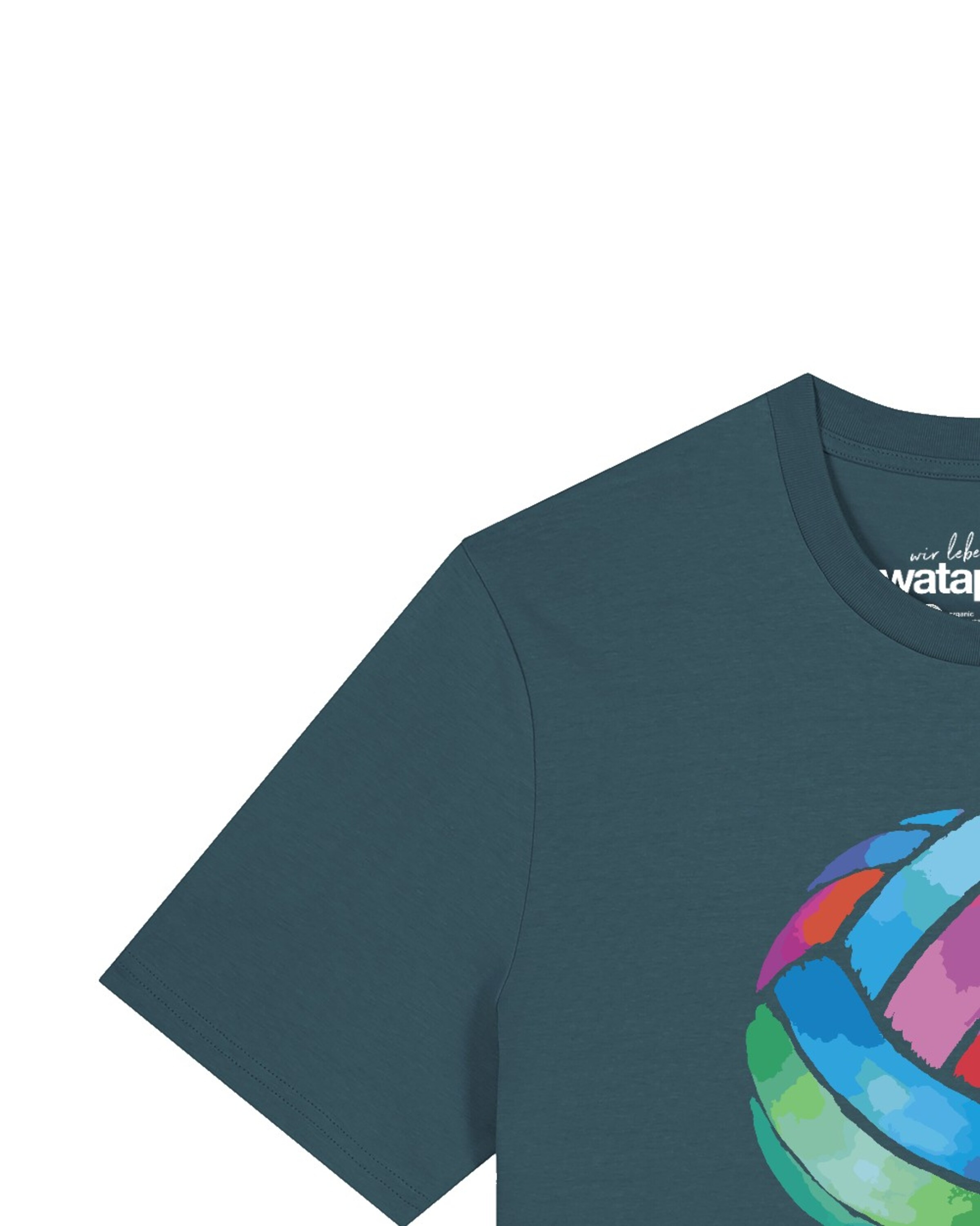 T-Shirt 'Volleyball In Watercolor' Watapparel en vert