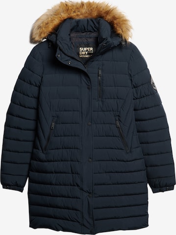 Superdry Wintermantel 'Fuji' in Blauw: voorkant