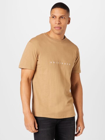 JACK & JONES Regular fit Shirt 'COPENHAGEN' in Brown: front