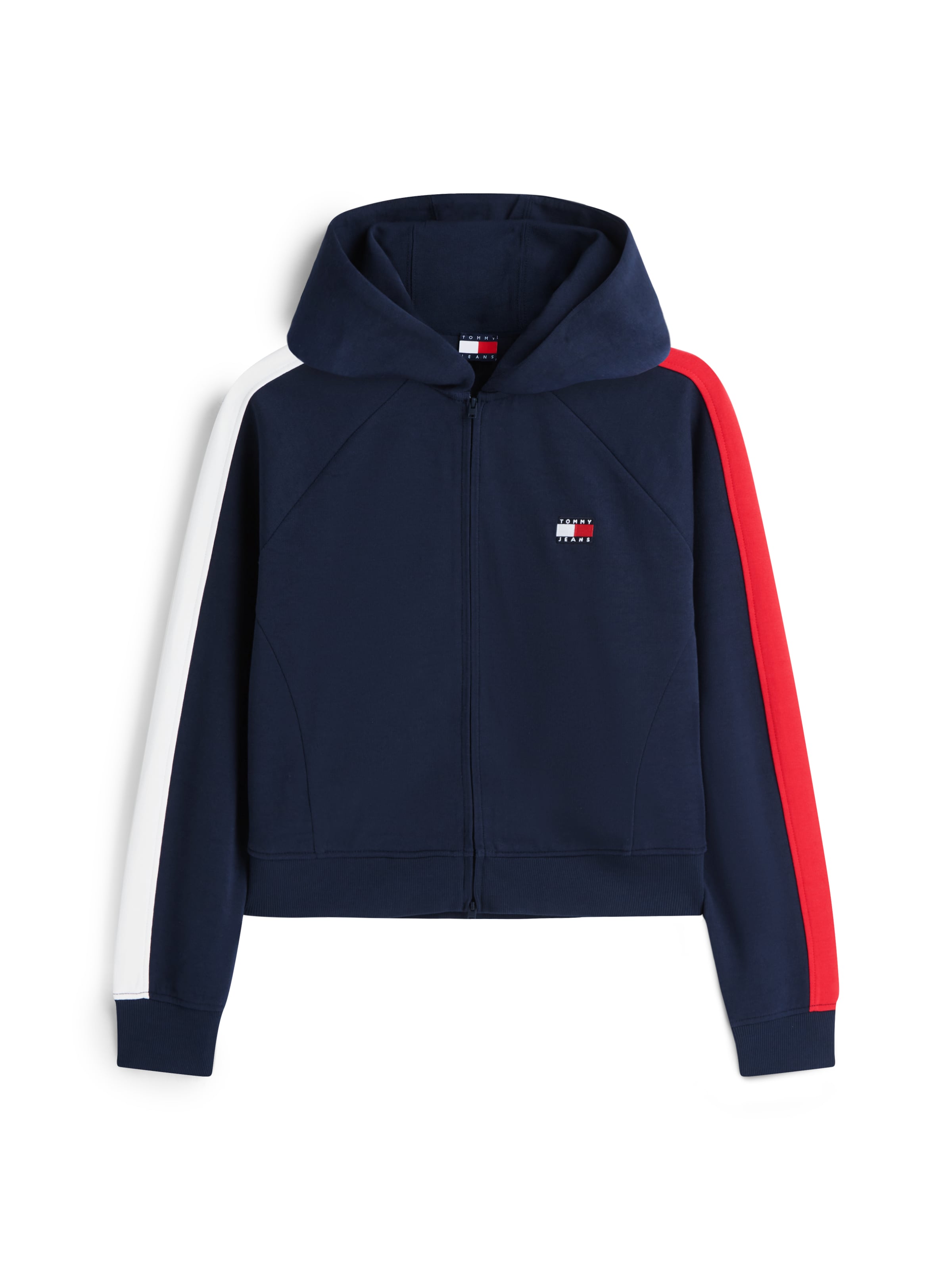 Tommy Jeans Mikina – modrá: přední strana