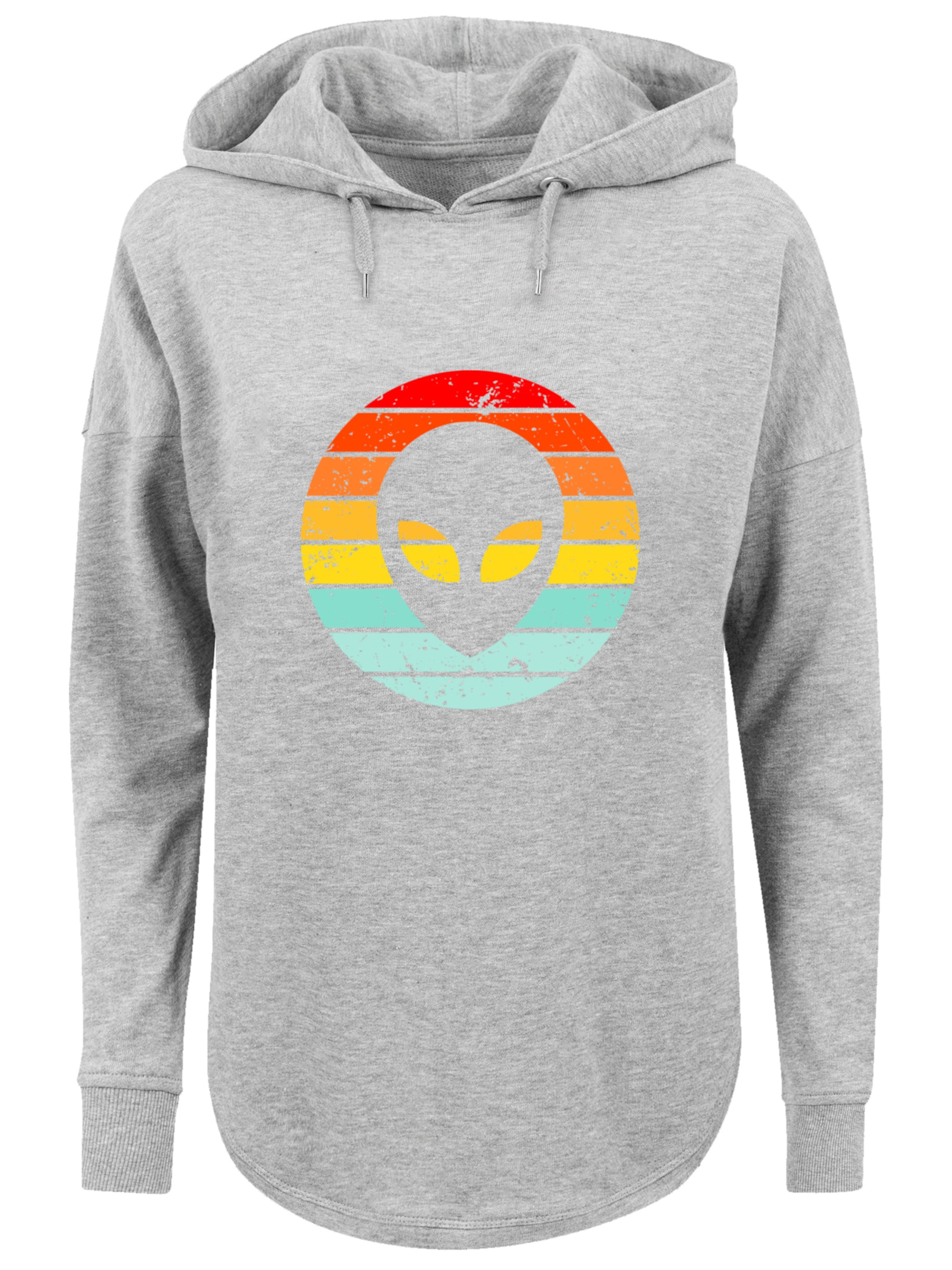 Sweat-shirt 'Alien Retro Sonnenuntergang' F4NT4STIC en gris : devant