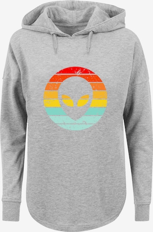 F4NT4STIC Sweatshirt 'Alien Retro Sonnenuntergang' in Grau: Vorderseite