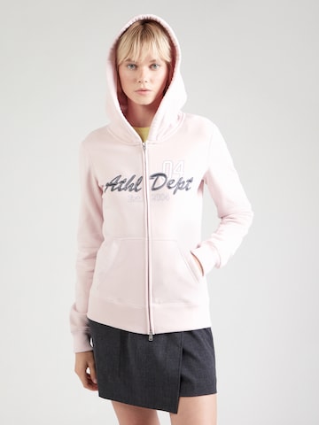 HOLLISTER - Sudadera con cremallera en rosa: frente