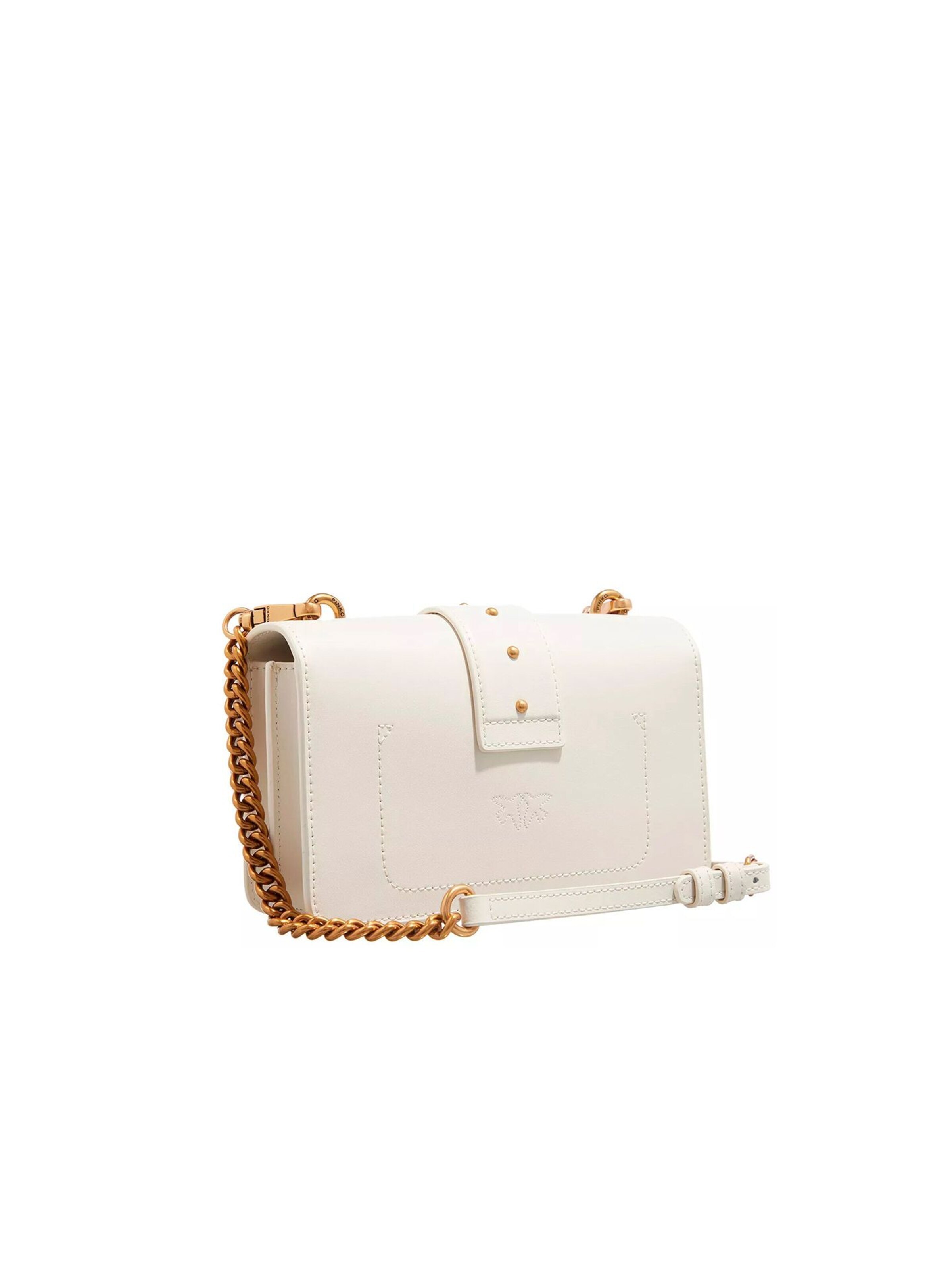 PINKO Umhängetasche 'Love One Mini Cl Vitello Seta'‌‌‌ in Weiß