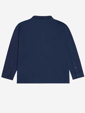 Mr Main Man Shirt 'Long Sleeve Piqué Polo Shirt' in Blauw